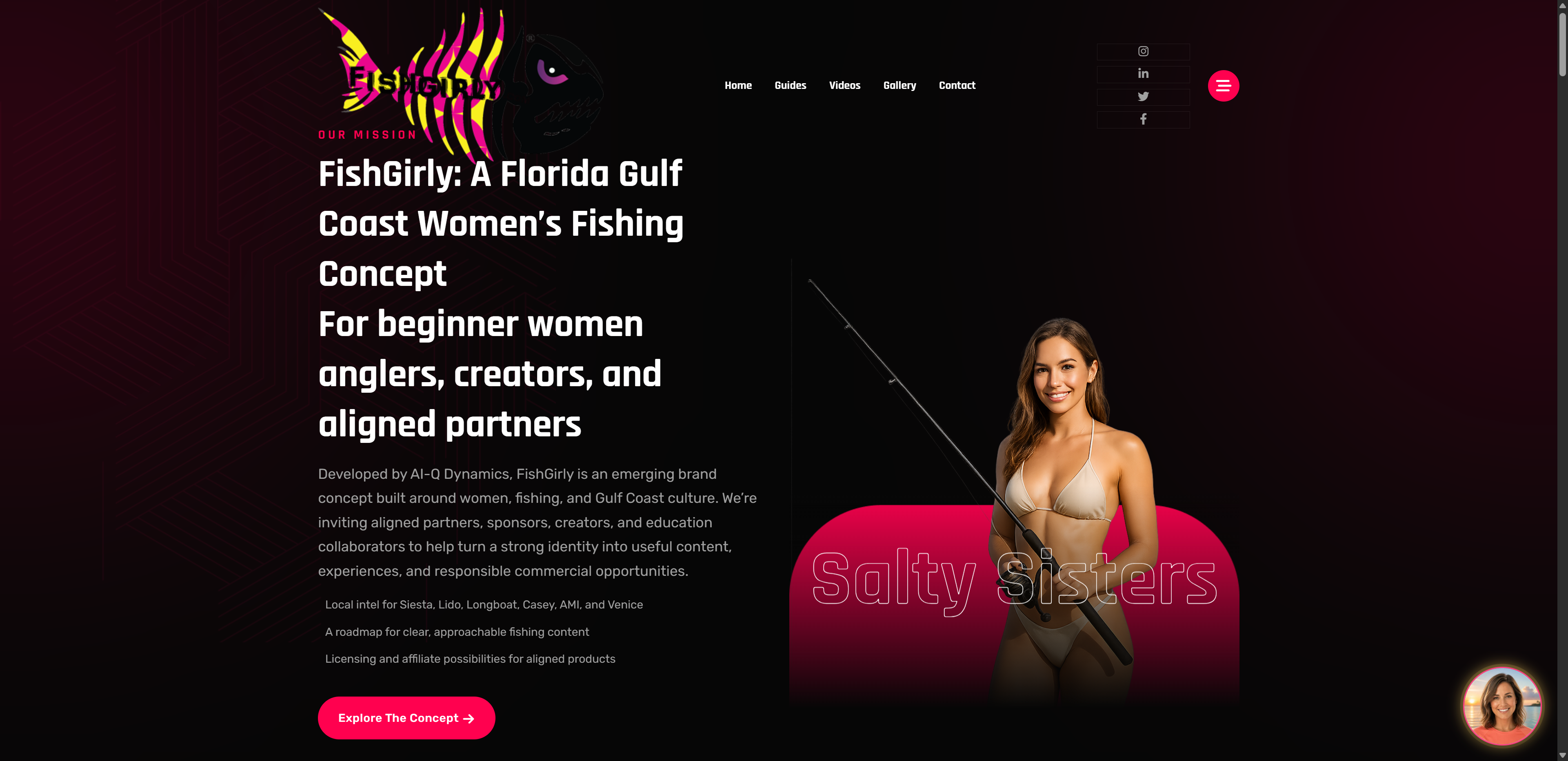 FishGirly Florida Gulf Coast fishing concept website